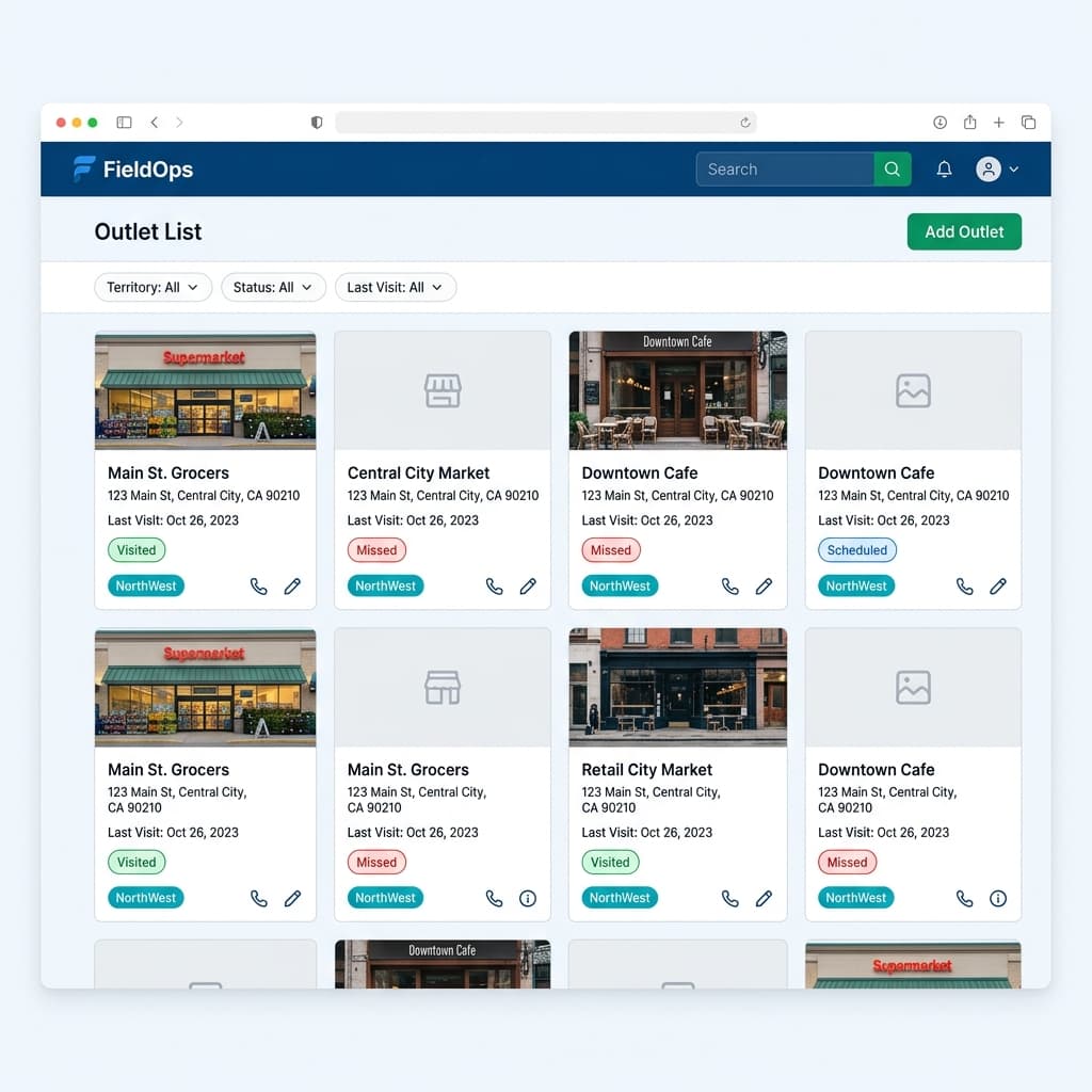 Retail Execution Terriqo workflow