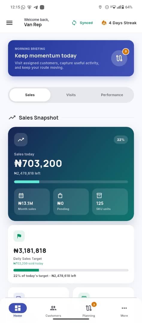 Terriqo mobile app for field reps
